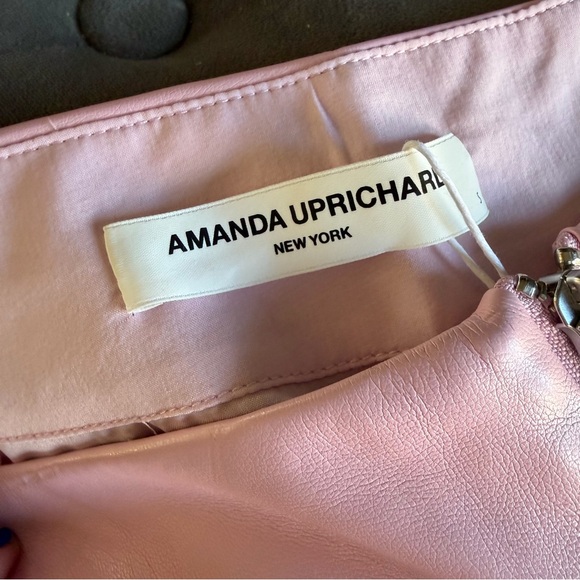 Amanda Uprichard Pink Mini Skirt Dylan Antique Rose NEW zip front Vday date - Picture 4 of 7